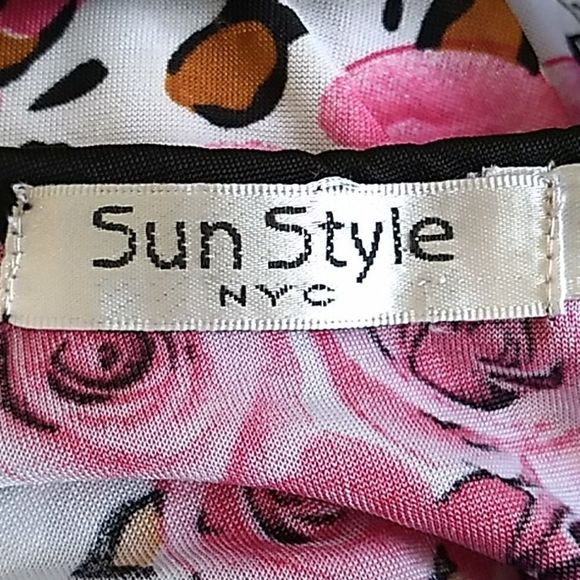 Sun Style Pink Floral Dress. Size S/M - Picture 8 of 9